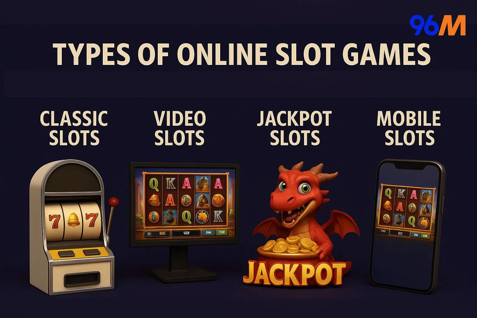 Types of online slot games in 96M