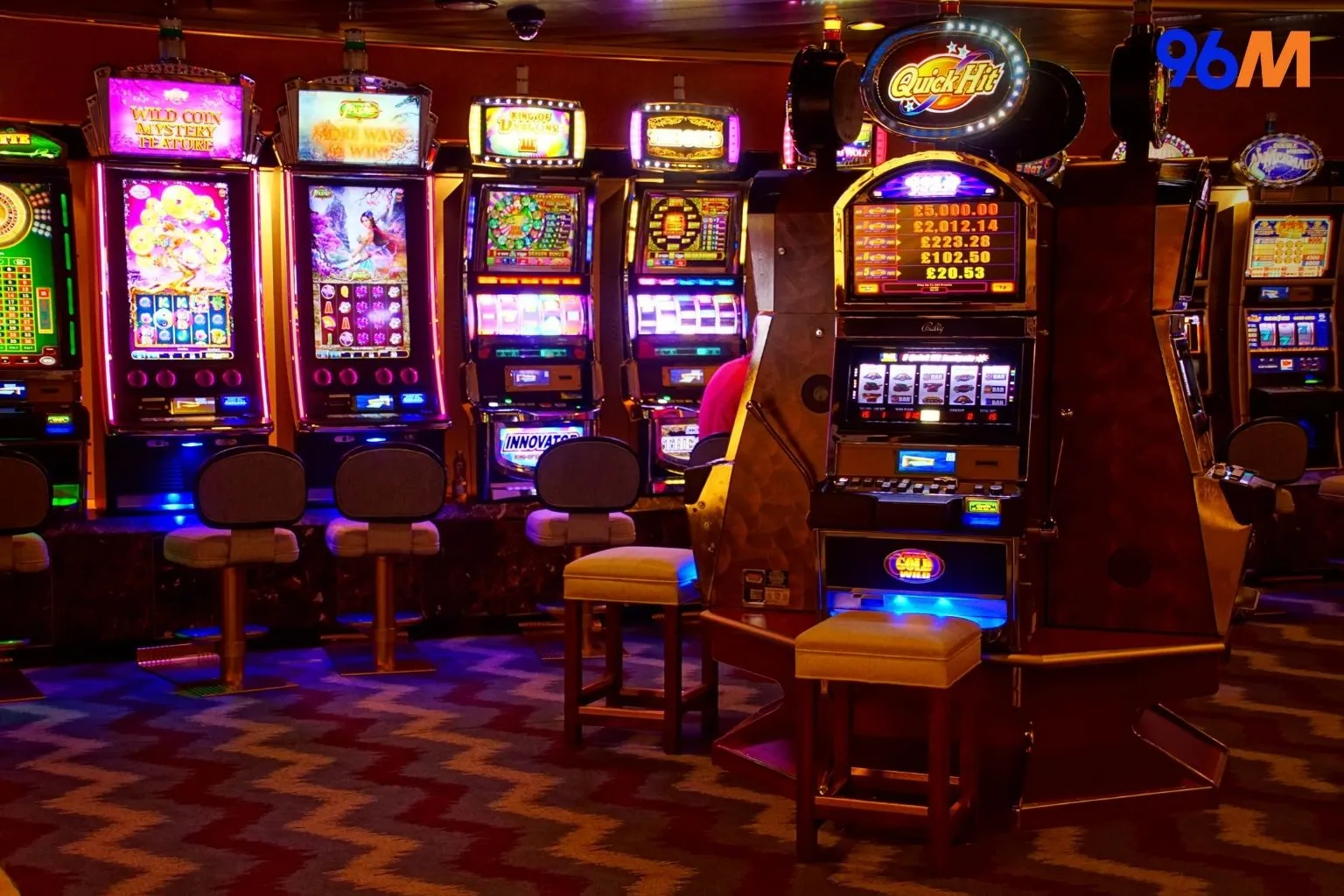 An image showing the physical slot machines in Singapore
